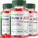 Rize labs (Pack of 3 Yksinkertaisesti Lean Keto + ACV Gummies for Advanced Weight Loss, Ravintolisä, suurin vahvuus Gomitas, Advanced Formula Review (180 Gummies)