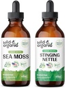 Itsaso Basati eta Organikoa Moss Tincture 4 fl oz & Stinging Nettle Root Tincture 4 fl oz