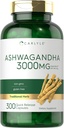 Carlyle Ashwagandha supplement for Women and Men - 3000mg - 300 Capsules - Herb Root Extract with Black Pepper - Non-GMO and Gluten Free