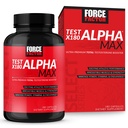 Force Factor Test X180 Alpha Max Total Testosterone and Nitric Oxide Booster for Men with Fenugreek Seed and Tribulus to Increase Blood Flow and Improve Male Athletic Performance, 180 Capsules