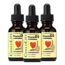 CHILDLIFE ESSENTIALS Baby Vitamin D3 Drops - for Infants, Children, & Toddlers, Vitamin D Drops, 500 IU per Serving, Immune & Bone Health Support, Natural Berry Flavor - 1 Fl Oz (Pack of 3)