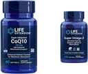 Life Extension Super Ubiquinol CoQ10 ar uzlabotu Mitochondrial Support, ubiquinol CoQ10 & Super Omega-3 EPA/DHA Zivju eļļa, Sesame Lignans & Olive Extract - Omega 3 papildinājums