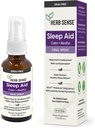 Sleep Aid, Liquid Melatonin, Натуральні трави, Калм, Рештусний, Оральний спрей,1 oz, Drug-Free, 60 Сервінги