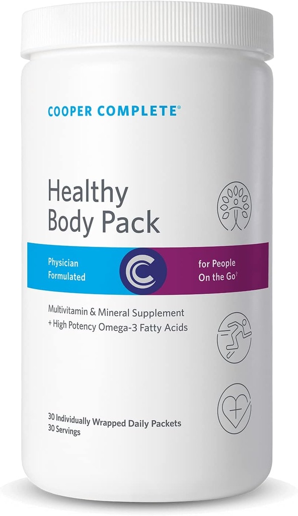 Cooper Complete - Healthy Body Pack - Daily Vitamin Pack med Multivitamin & Omega-3 Fish Oil - 30 Day Supply Pack med 1