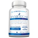 Approved Science Anxietex Night - Ease Worry and Discontent, Sleep Well - Valerian, Passion Flower, Chamomile - 30 Capsules - Vegan Supplement - Made in The USA