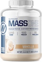 NutraOne Massone Mass Gainer Protein Powder Gainer Protein Powder Gain Mass Protein Meal Ordeztea (Vanilla - 7 lbs)