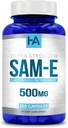 Висока міцність 500mg SAM E Supplement S-Adenosyl Methionine SAMe Supplement для Bone Joint & Mood підтримки для чоловіків і жінок Vegan Non-GMO & Виготовлений в США cGMP Labs (180 Veggie Capsules)