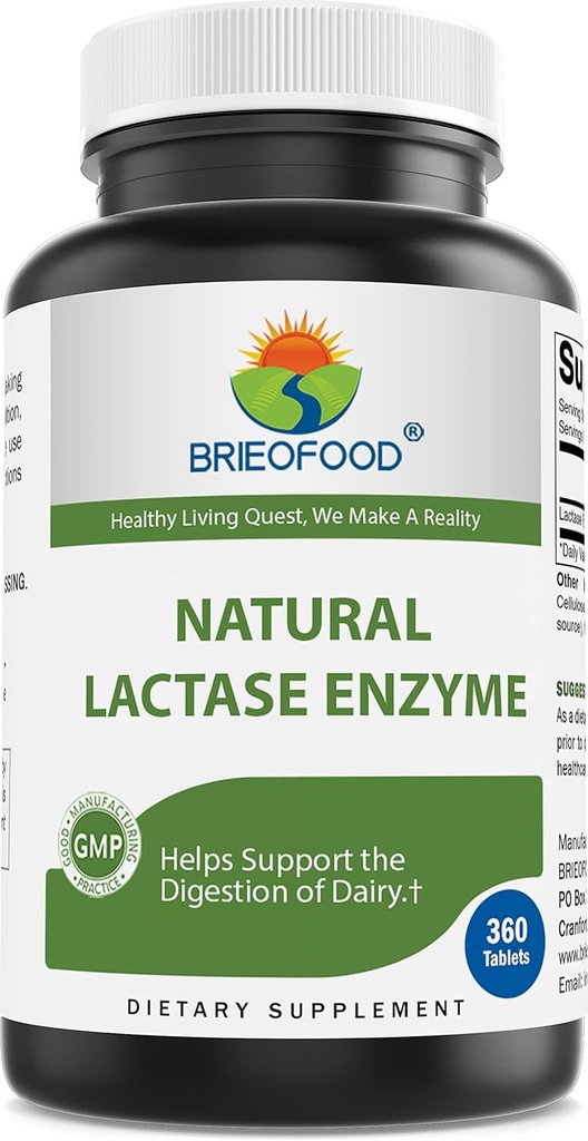 Brieofood tablete Enzyme tablete - 3000 FCC ALU - 360 tablete - 360 obroki - ne- GMO, brez glutena