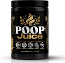 Poop Juice 5-in-1 Prebiotic, Probiotic, Postbiotic, Digestive Enzymes & Glutamine 보충교재 분말 - Bloat Relief, Gut & Immune 지원 - 설탕 & Lactose-Free - 30 서빙 (Georgia Peach Mango)