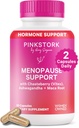 Pink Stork Menopause 支持妇女 -- -- 热闪、泥、睡眠、体重、科尔蒂索尔和激素平衡 -- -- Vegan、无雌激素的Perimenopause救济 -- -- Ashwagandha、Maca -- -- 60卡普尔