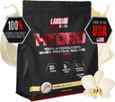 LABRADA Hydro 100% ren Hydrolysert Whey Protein Isolere pulver, Laktosefri, Glutamin, Fasteste Diading Whey Tilgjengelig, Instant Mixing, Delicious Smak 48 Servings 4lb (Vanilla)