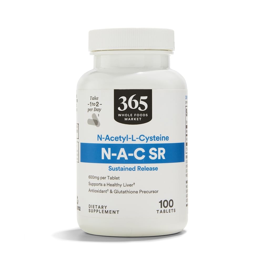 365 by Whole Foods Market, NAC Sustained Release 600mg, 100 Count