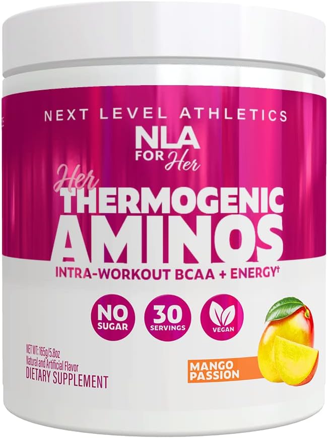 Her Termogenik Amino Qadınlar Pre Post & Intra Workout Booster (Mango Passion,30 xidmətləri) w BCAA Essential Amino Acids, Caffeine, & Electrolytes- Max Sizin Workouts w Sustained Energy-Vegan,Sugar Free