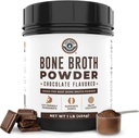 16oz Chocolate Bone Broth Protein Powder from Grass Fed Beef - Non-GMO Ingrediënten, Gut-Friendly, Low Carb Dairy Free Protein Powder - Natural Collageen Source For Joint Support - Keto Friendly
