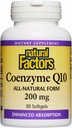 Factores naturales Coenzima Q10 - Apoyo al Antioxidante Suplementos Soportes Producción de energía celular - Ausorción mejor Ayuda Función cardíaca saludable - 200 mg, 30 Softgels (30 Serviciones)