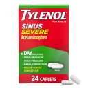 Tylenol Sinus Severe Daytime Cold & Flu Relief Caplets, 24 Ct | Pain Reliever & Fever Reducer, Pressure and Nasal Congestion Relief, Contains Acetaminophen, Guaifenesin & Phenylephrine HCl
