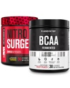 Jacked Factory Nitrosurge Shred Thermogenic Pre-Workout in Blueberry Lemonade & BCAA in Fruit Punch for Body Recomposition, Muscle Building and Recovery