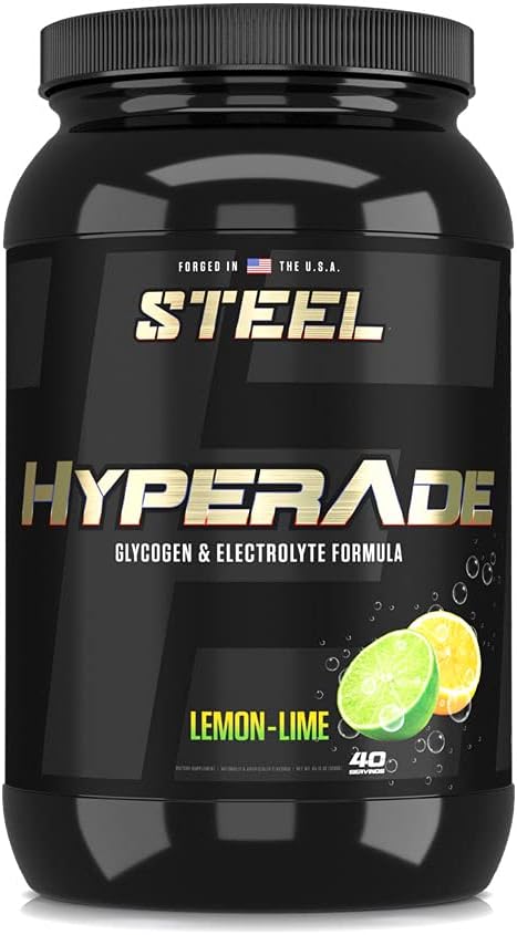 Steel Kosttilskud Hyperade Budd124; Advanced Hydration Powder w / Hurtig Absorbing Electrolytes & Glycogen Formel for hurtig genetablering af energi & Inddrivelse Budd124; Pre / Intra / Post workout (Lemon- Lime)