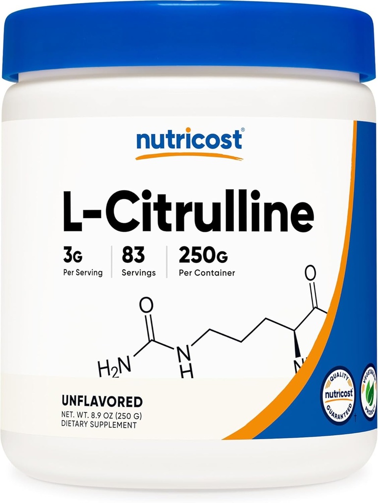 Nutricost Tiszta L- citrullin (bázis) Por 250 Nagyi
