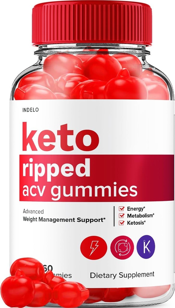 Keto Ripped ACV Gummies - Advanced Ripped Keto + ACV Управление на теглото Gummies Apple Cider Vinegar Ripped ACV Gummies Диетични добавки мнения Допълнителна сила (60 Gummies)