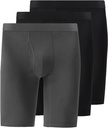 Natürliche Gefühle Herren Unterwäsche Modal Boxer Briefe 9 Zoll Long Leg Boxer Briefe für Herren Pack
