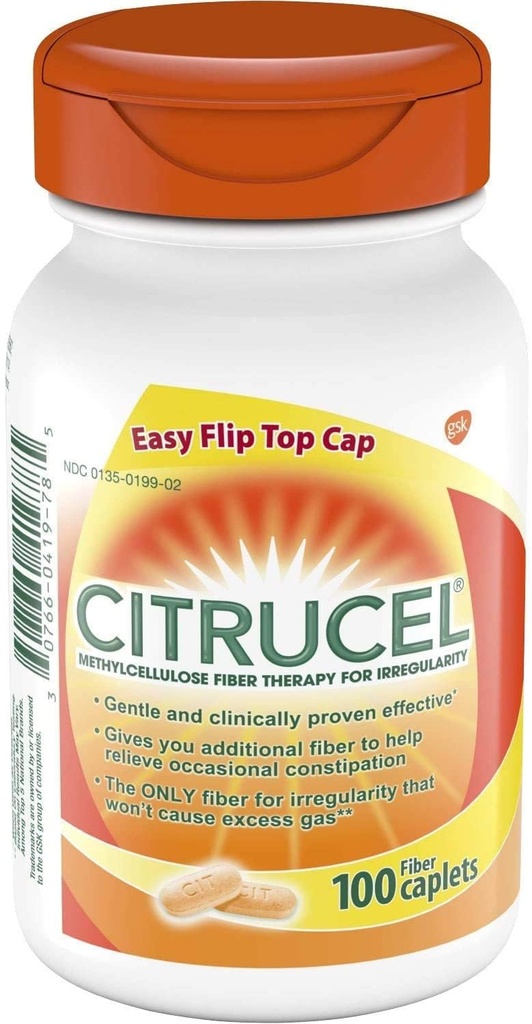 Citrucel Fiber Priedas Caplets- 100 ct.
