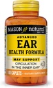 MASON NATURAL Advanced Ear Health, 33 Day Supply, stöder normal cirkulation i det inre örat och ringa, 100 kappslar