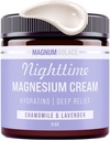 Magnesium Lotion – Nighttime Magnesium Cream – Apply to Legs, Arms oder Chest - Topical Magnesium Chloride – USA Made and Safe for Kids (Chamomile Lavender)