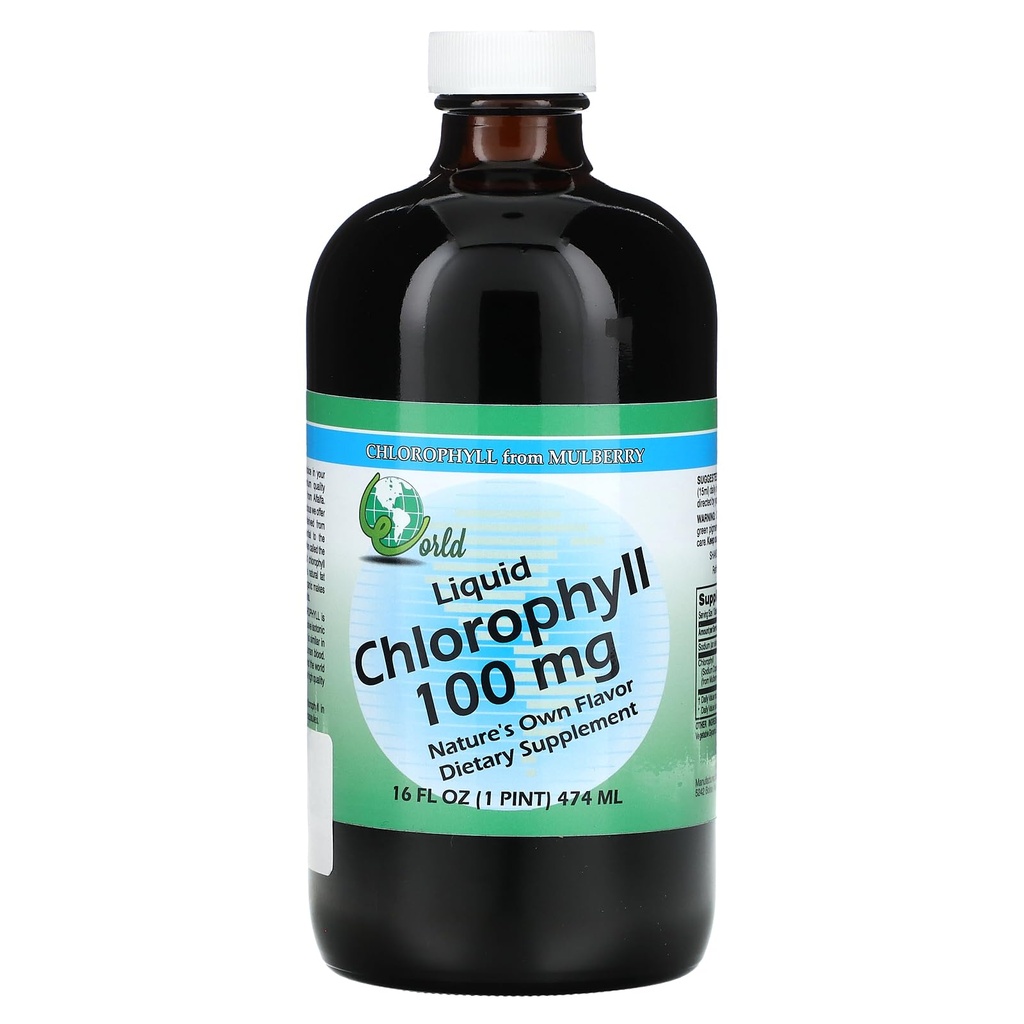 World Organic Liquid Chlorophyll 100mg Mullberry, 0.02 Pound