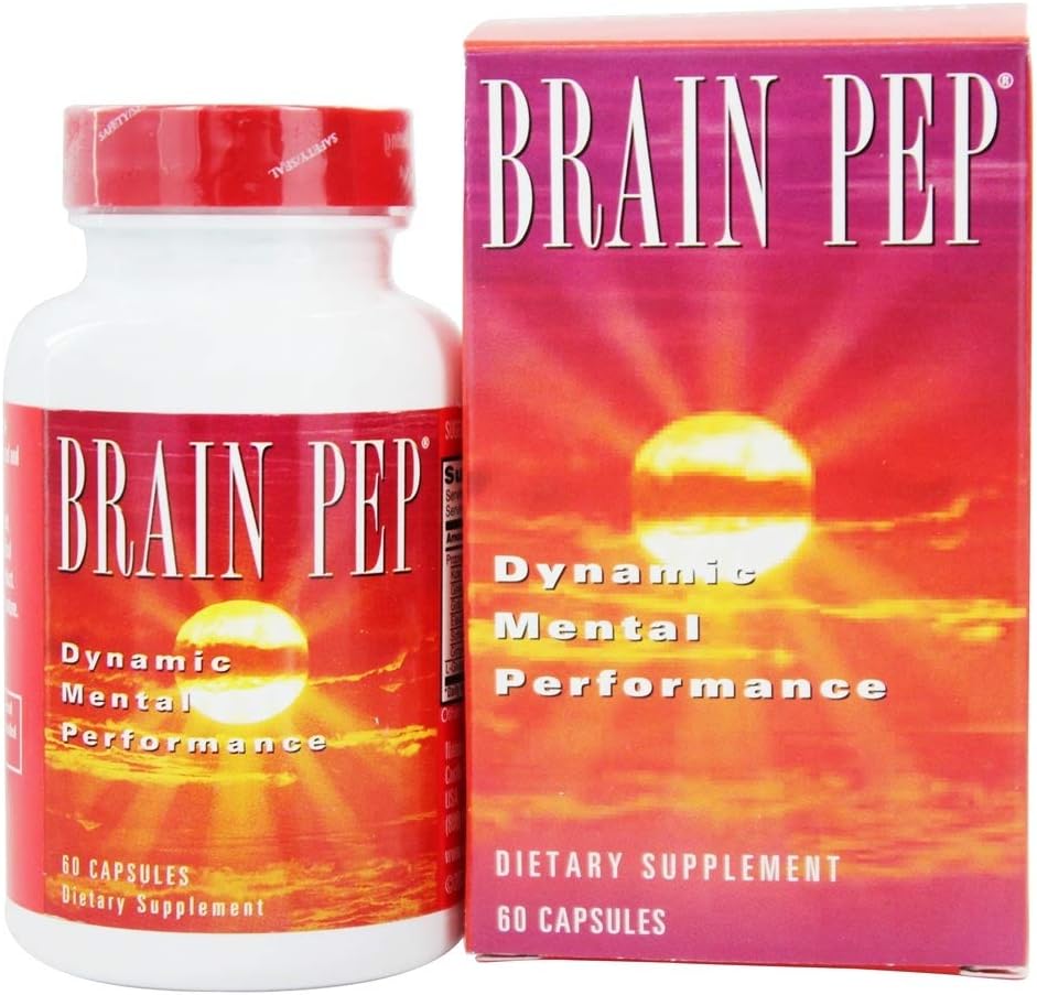 Природний баланс Brain Pep Браун Функціональна добавка з Ginkgo Biloba, Kola Nut Helps Support Enhanced Memory, Focus & Mental Clarity 60 Capsules