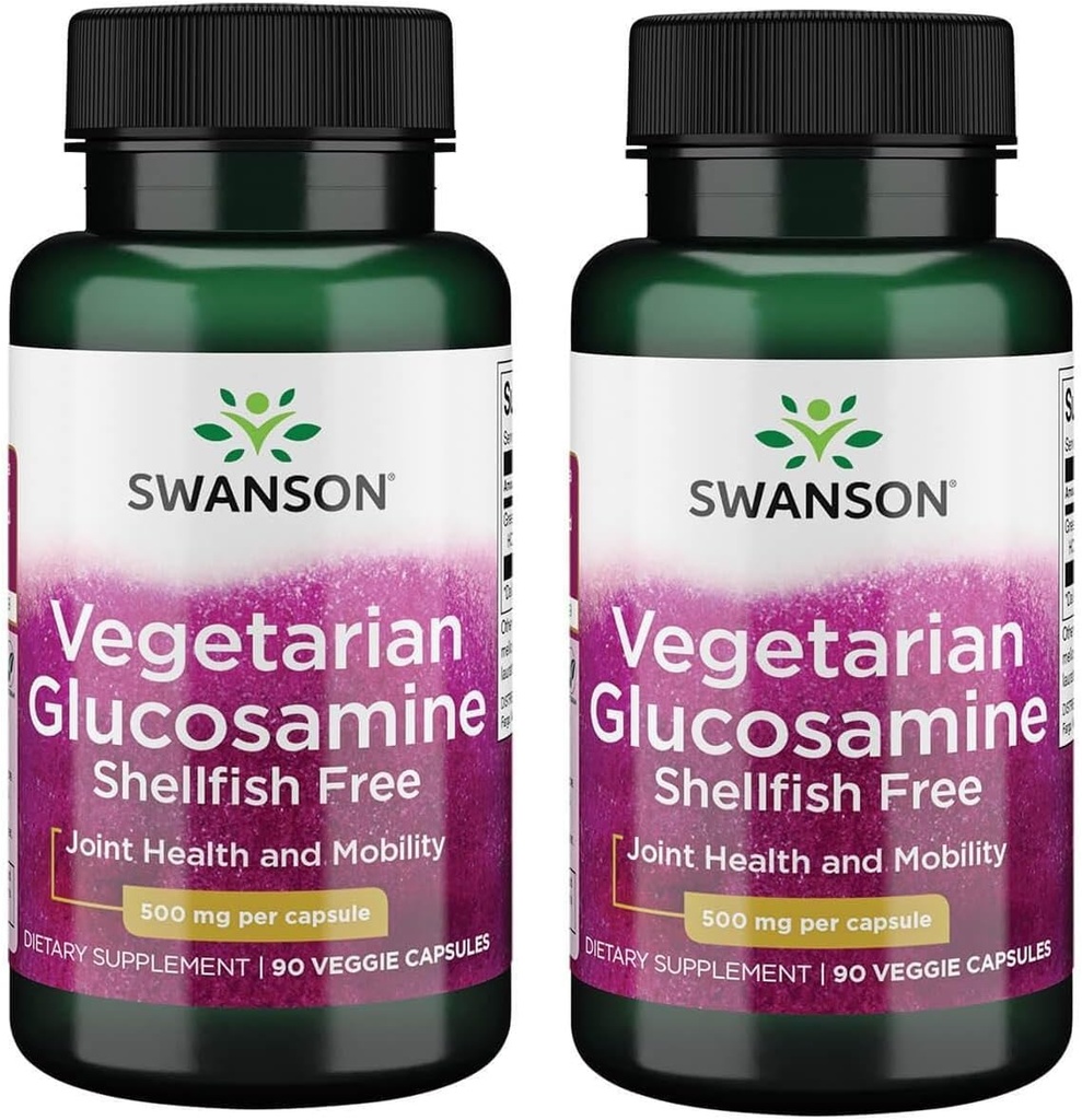 Swanson Vegetarisk Glucosamin - Shellfish Free 500 Milligram 90 Veg Kapsler (2 Pack)