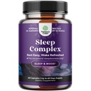 Natures Craft Natural Refreshing Sleep Formula - Supports Healthy Rest - Non Addictive Supplement - Magnesium L-Theanine GABA - Purest Herbal Ingredients - 60 Count