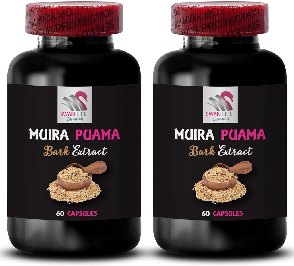 Plant-gebaseerde kracht - MUIRA PUAMA BARK EXTRACT - Mindset Support, Energy Rebalance, Sustainable Energy, Botanical Drive, Energy Support Complex, Routine Boost 2 flessen 120 capsules