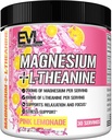 Evlution Nutrition Magnis + L- Theanine - Natural Relaxation & Focus Support - 200mg Magnis + 100mg L- Theanine - Vegan & Non- GMO - Miltelių dieta priedas - 30 Patarnavimai - Pink Lemonade