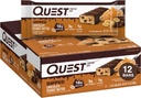 Nutrition Quest Dipped Chocolate Peanut Butter Protein Bars, 18g Protein, 1g Sugar, 3g Net Carbs, Gluten Free, 12 Count
