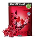 PowderVitamin Electrolytes Powder Plus, Sugar Free Hydration Powder 1000mg Potassium, 120mg Magnesium, 120mg Calcium, Himalayan Salt, Vitamin C & Zinc, USA Made, 550g, 100 Servings, Hibiscus Flavor