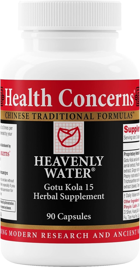 건강 Concerns Heavenly Water – 여성을 위한 생리 주기 & PMS 구호 – Menopause Support – Hormonal Balance – Gotu Kola & Chaste Tree Berry Herbal Supplement – 중국 의학 – 90 캡슐