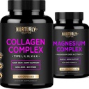 Magnesium citraat & oxide 500 mg Complex Supplement en Multi collagen Peptiden Poeder Capsules - Hoge absorptie Maximale sterkte - Gehydrolyseerde collagen Peptiden
