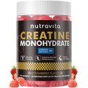 Nutravita NSF Certified Creatine Gummy - Creatine Monohydrate Gummies for Men & Women-5g of Creatine Monohydrate per Serving - Sugar Free,Vegan, Strawberry Flavor, 120 Count