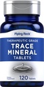 Piping Rock Trace Minerals Supplements ® 124; 120 Tablets ® 124; Theraphic Quality ® 124; Pills for Men and Women ® 124; Non GMO, Gluten Free