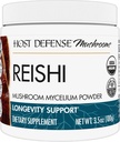 Host Defense Reishi Powder - Mushroom Mycelium Powder - Heart & Immune Health Support Supplement - Mushroom Supplement to Support Energy & Vitality - Aids Globally Well-Being - 3.5 oz (66 Servings)*