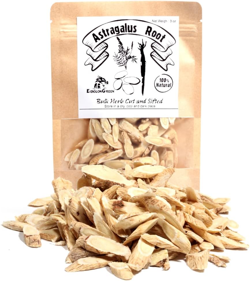 Astragalus Root (Milkvetch/Huangqi/黄芪/황기/황기) Astragalus Root Sliced Raw, Tray Herbs 3Oz (88g)