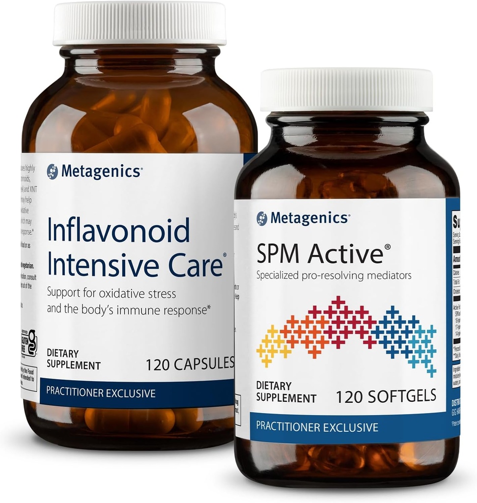 Metagenics Napi közös támogatás Duo: SPM Active - 120 Softgels and Inflavonoid IC a közös kényelem, szövet egészség és kisebb kényelem - 120 kapszula