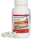 Lanau 1mg Melatonin – Easy- take Natural Sleed for Men & Women – Our Melatonin is Kosher & made in the USA – 100 bảng, Natural Cherry Flavor