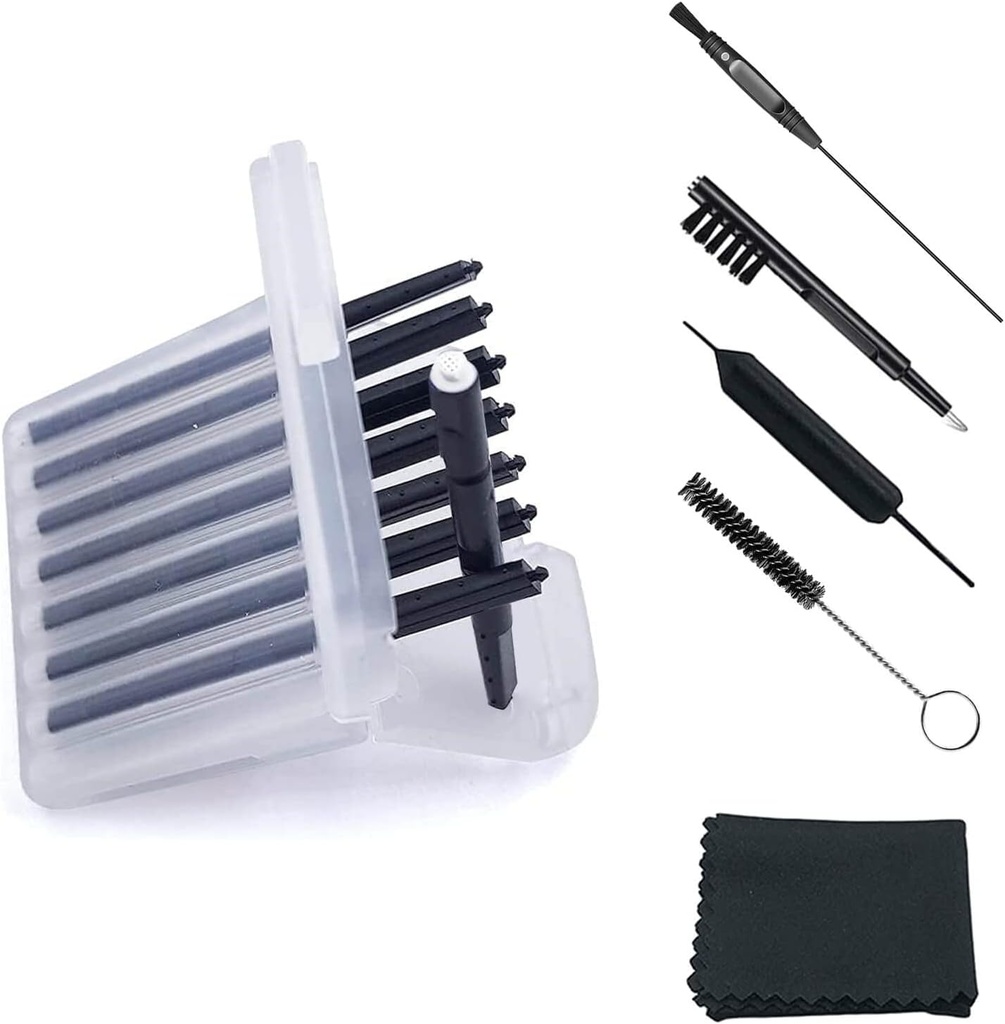 (4 pakker) Høreapparat Wax Guard filtre (32 enheter) Erstatning Wax Cerumen Stop Wax Trapper for Fonak, Widex, Unitron og Resound - 5 stykker Høreapparat Rengjøring Kit Tilbehør med bære saken