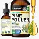BIO KRAUTER Pine Pollen Tasture - Pine Pollen Powder Extract for Imune Dupport - Alkohol & Sugar Free Natural Herbal Supplemen - 2 Fl.Oz.