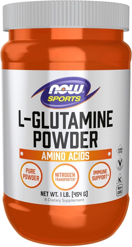 AGORA Foods Nutrición Deportiva, po puro de L-Glutamina, transportador de nitróxeno*, ácido Amino, 1-Pound
