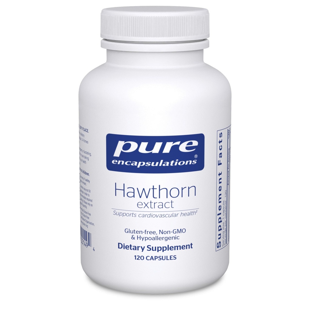 Pure Encapsulations Hawthorn Extract | Crataegus Oxyacantha Hypoallergenic Supplement for Cardiovascular System Support* | 120 Capsules