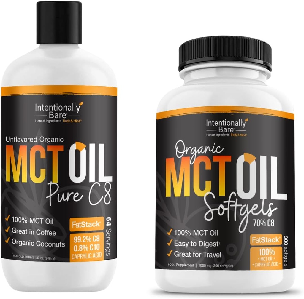 MCT Oil Capsules i Pure C8 MCT Oil Bundle.