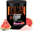 Animal Fury Pre Workout Pulber - Arbuus, 350mg Kofeiin, BCAA Aminohapped, 2g Beeta-alaniin, tsitrulliin ja türosiin, energia, fookus, tugevus, vastupidavus, ettevalmistus meestele ja naistele, 20 Servings